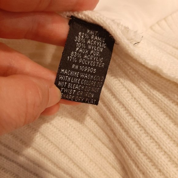 ESSENTIALS BY MILANO Faux Fur Ribbed Knit Jacket Zip Front Stretch 3X - Picture 12 of 15